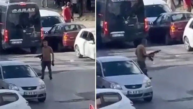 Başakşehir’de Pompalı Tüfekle Sokağa Çıkan Şahıs, Zamanı Dondurdu