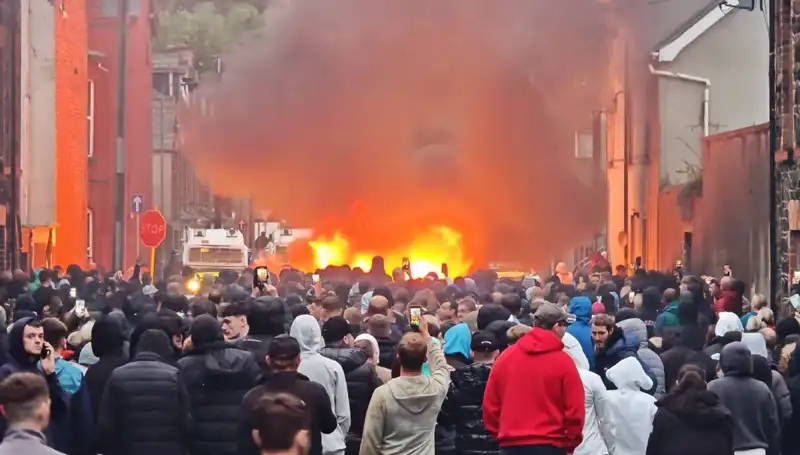Kuzey İrlanda'da cinsel saldırı protestoları: Evler ateşe verildi!