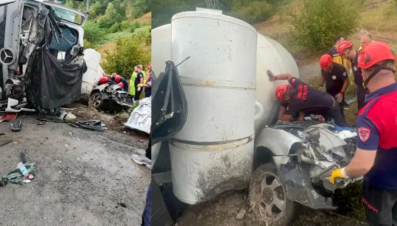 Beton Mikseri Otomobilin Üzerine Devrildi: Korkunç Kaza 1 Kayıp Verdi